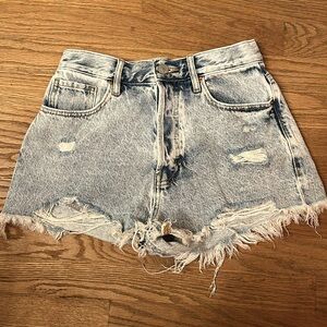 PacSun Vintage High Rise Size 26 Acid Wash Denim Shorts